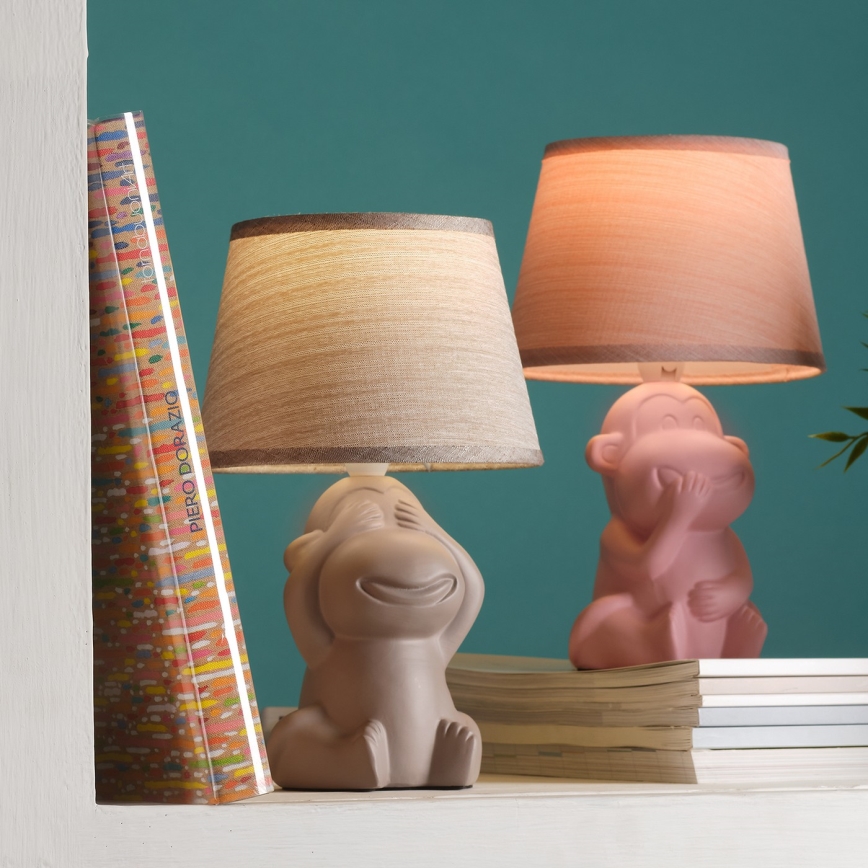 ONLI - Candeeiro de mesa MONKEY 1xE14/6W/230V rosa