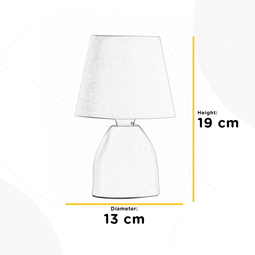 ONLI - Candeeiro de mesa NANO 1xE14/6W/230V branco 19 cm