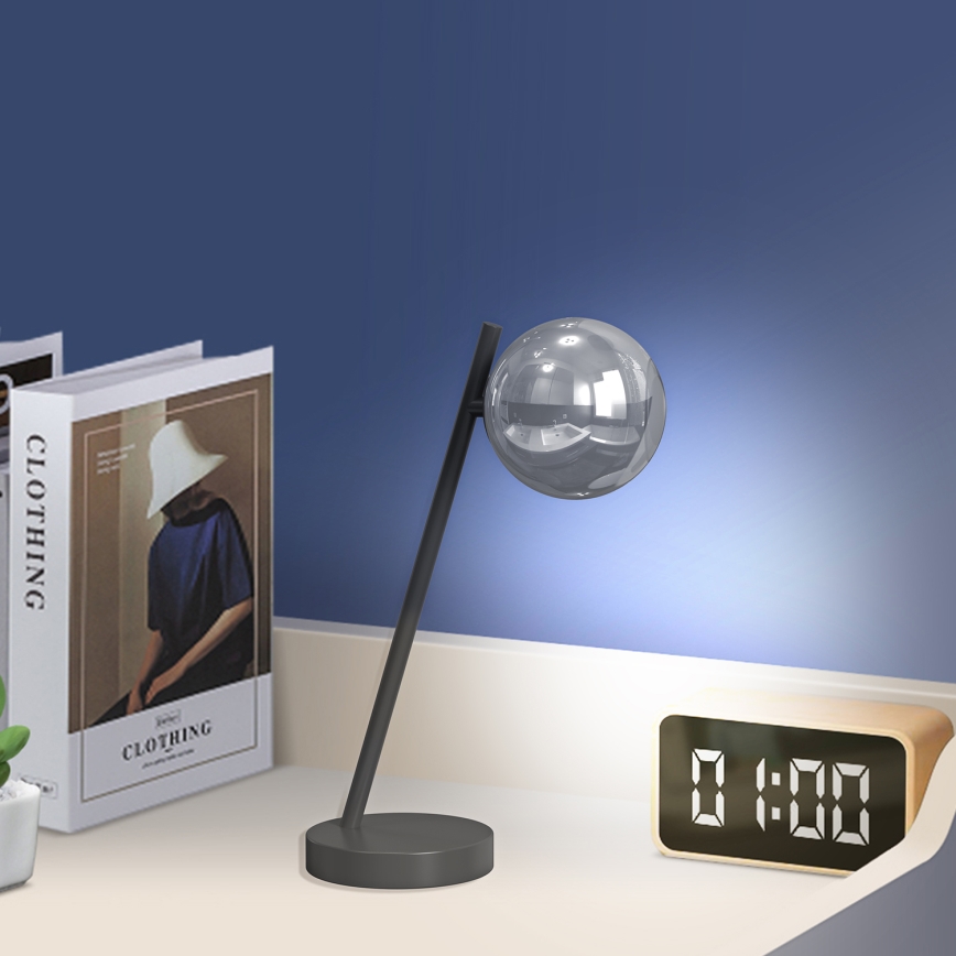 ONLI - Candeeiro de mesa PALOMA 1xG9/10W/230V 38,5 cm preto/fumado