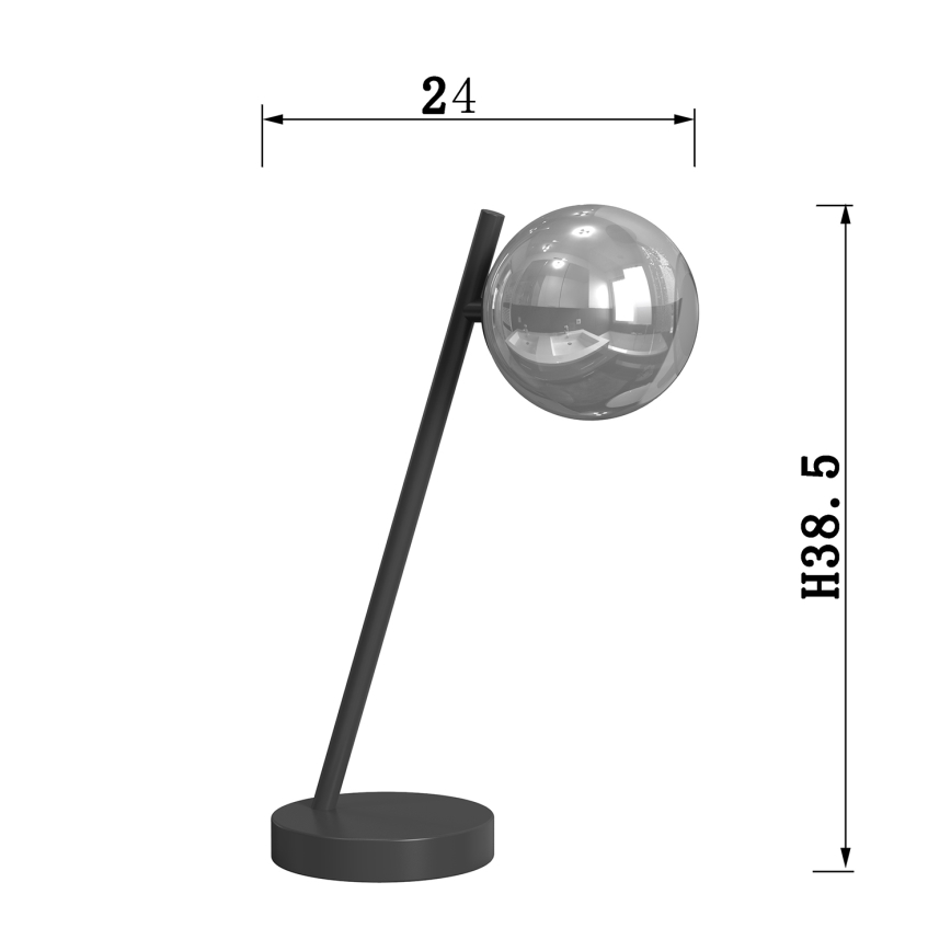 ONLI - Candeeiro de mesa PALOMA 1xG9/10W/230V 38,5 cm preto/fumado