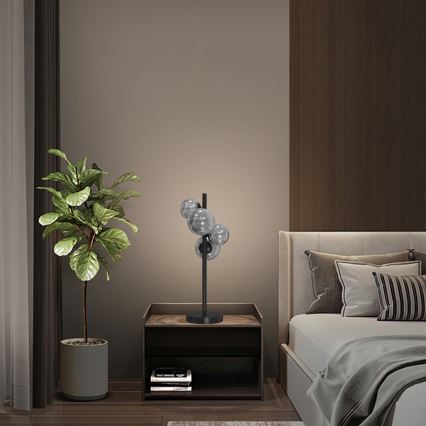 ONLI - Candeeiro de mesa PALOMA 4xG9/10W/230V 48 cm preto/fumado