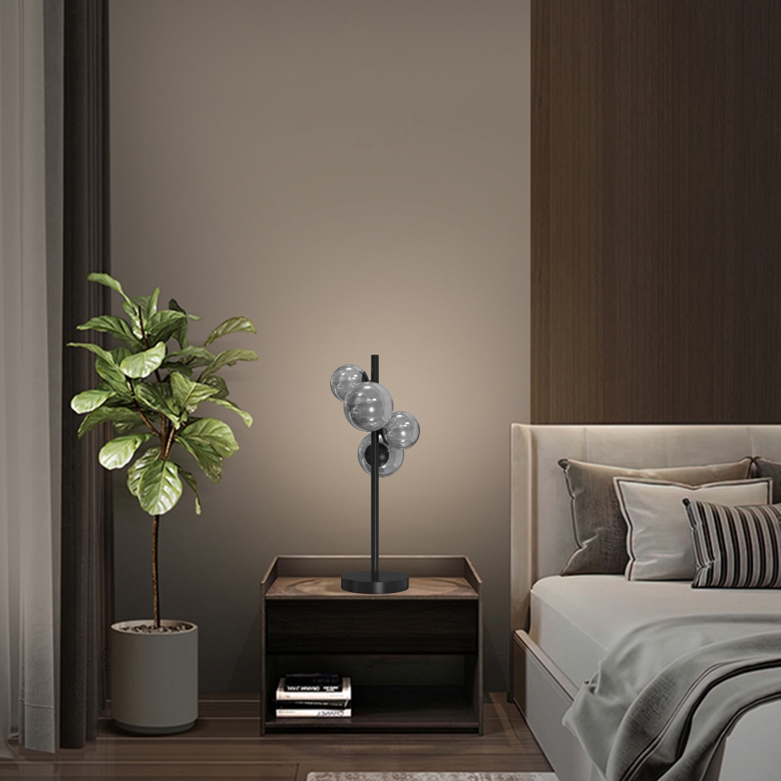 ONLI - Candeeiro de mesa PALOMA 4xG9/10W/230V 48 cm preto/fumado