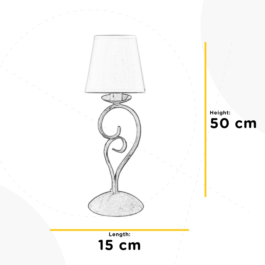 ONLI - Candeeiro de mesa POMPEI 1xE14/6W/230V 50 cm