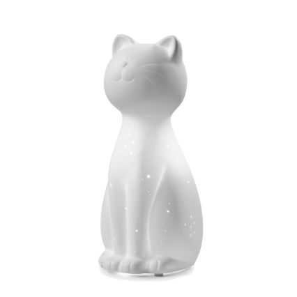 ONLI - Candeeiro de mesa PORCELLANA 1xE14/6W/230V 27,2 cm gato