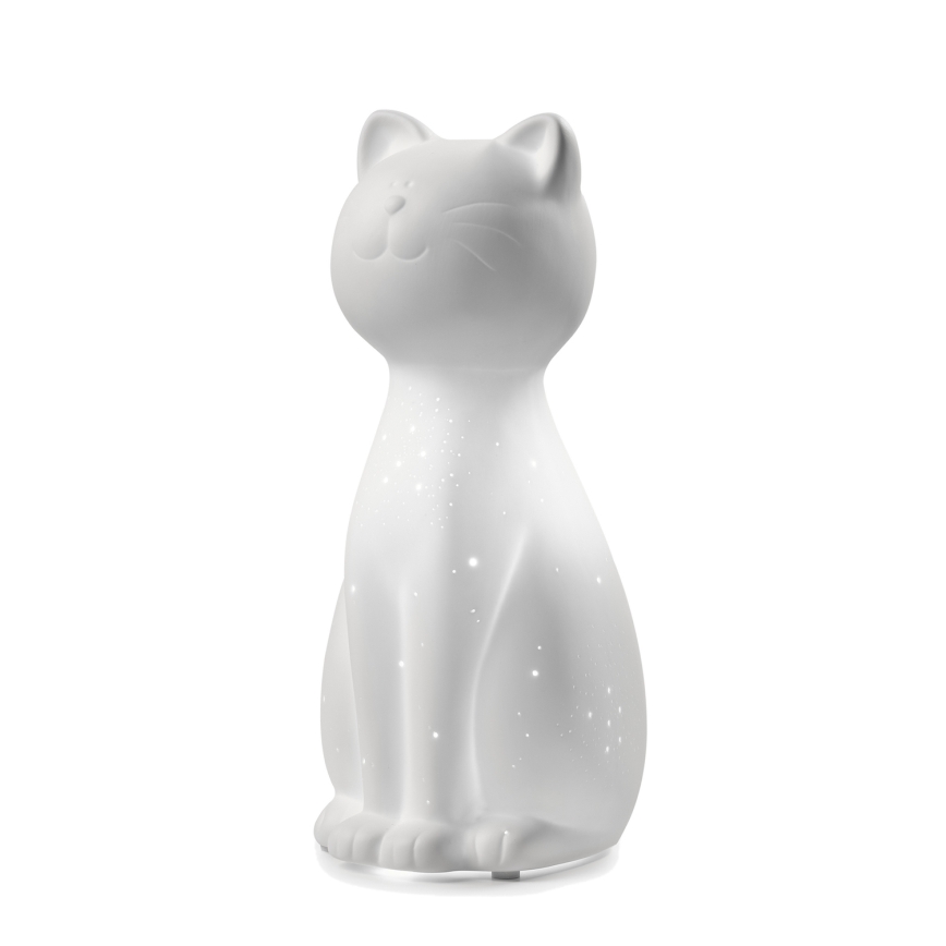 ONLI - Candeeiro de mesa PORCELLANA 1xE14/6W/230V 27,2 cm gato