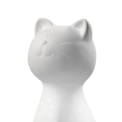ONLI - Candeeiro de mesa PORCELLANA 1xE14/6W/230V 27,2 cm gato