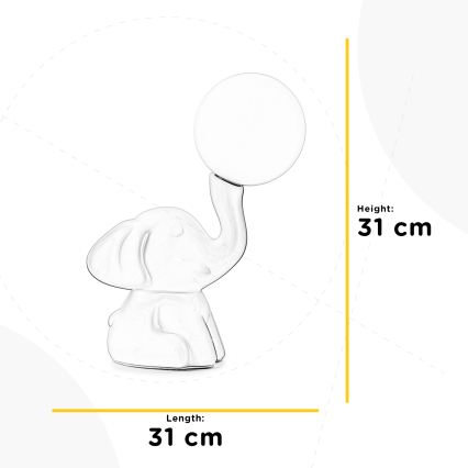 ONLI - Candeeiro de mesa PORCELLANA 1xG9/6W/230V 31 cm elefante