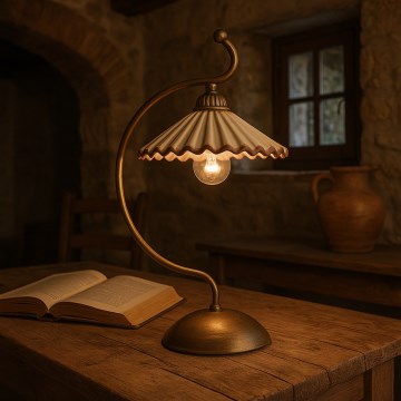 ONLI - Candeeiro de mesa ROSINA 1xE14/6W/230V bronze