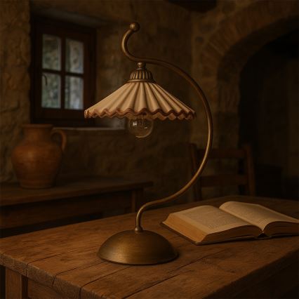 ONLI - Candeeiro de mesa ROSINA 1xE14/6W/230V bronze