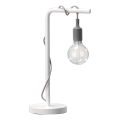 ONLI - Candeeiro de mesa WIRE 1xE27/15W/230V 50 cm cinzento/branco