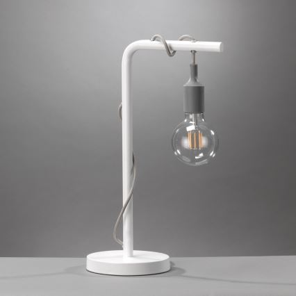 ONLI - Candeeiro de mesa WIRE 1xE27/15W/230V 50 cm cinzento/branco