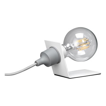 ONLI - Candeeiro de mesa WIRE 1xE27/15W/230V 9 cm cinzento/branco