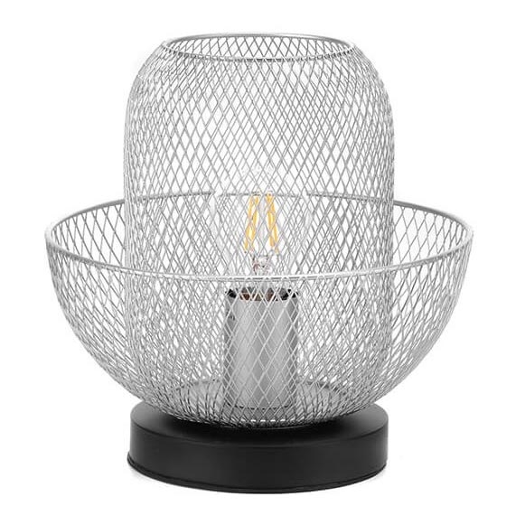 ONLI - Candeeiro de mesa ZAIR 1xE27/22W/230V preto/prateado