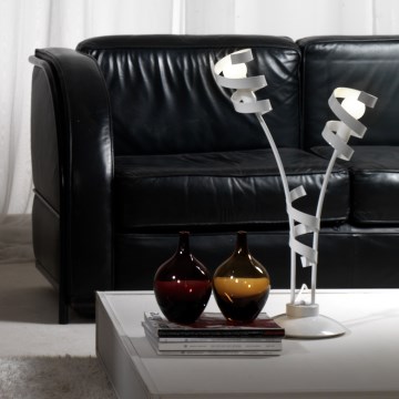 ONLI - Candeeiro de mesa ZOE 2xE14/6W/230V 65 cm branco