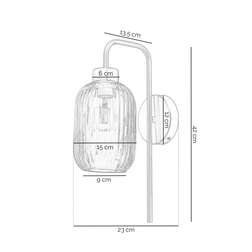 ONLI - Candeeiro de parede DOROTY 1xE27/15W/230V latão