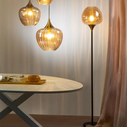 ONLI - Candeeiro de pé ELIDE 1xE27/15W/230V preto/cobre