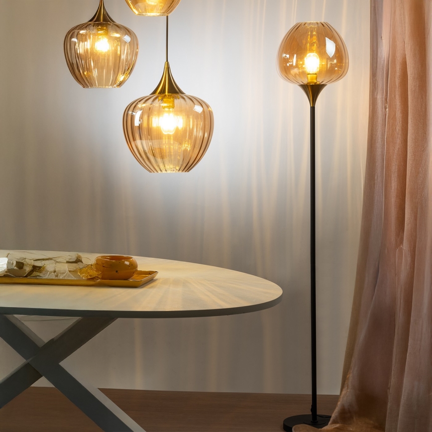 ONLI - Candeeiro de pé ELIDE 1xE27/15W/230V preto/cobre