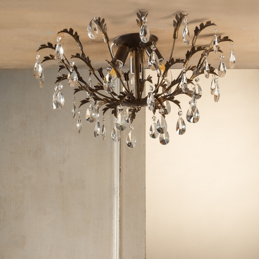 ONLI - Candeeiro de tecto TERESA 3xE14/6W/230V bronze