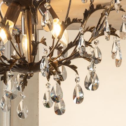 ONLI - Candeeiro de tecto TERESA 3xE14/6W/230V bronze