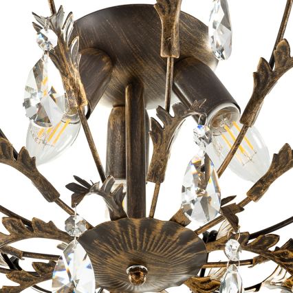 ONLI - Candeeiro de tecto TERESA 3xE14/6W/230V bronze