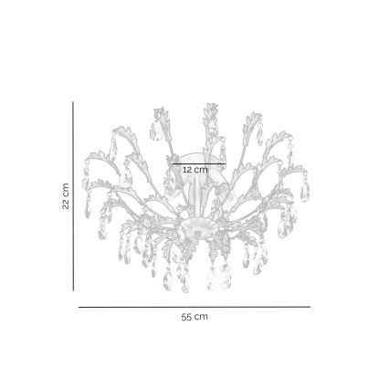 ONLI - Candeeiro de tecto TERESA 3xE14/6W/230V bronze
