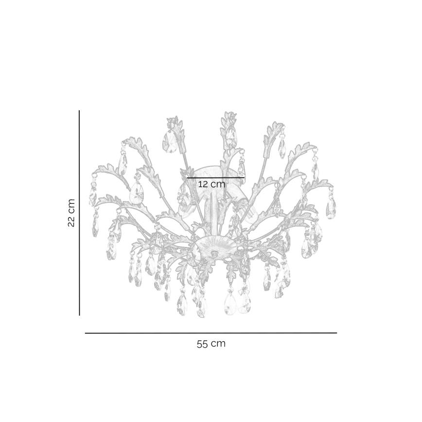 ONLI - Candeeiro de tecto TERESA 3xE14/6W/230V bronze