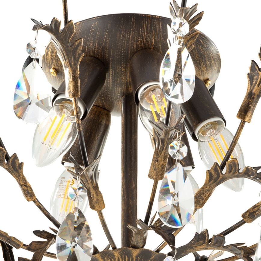 ONLI - Candeeiro de teto TERESA 5xE14/6W/230V bronze