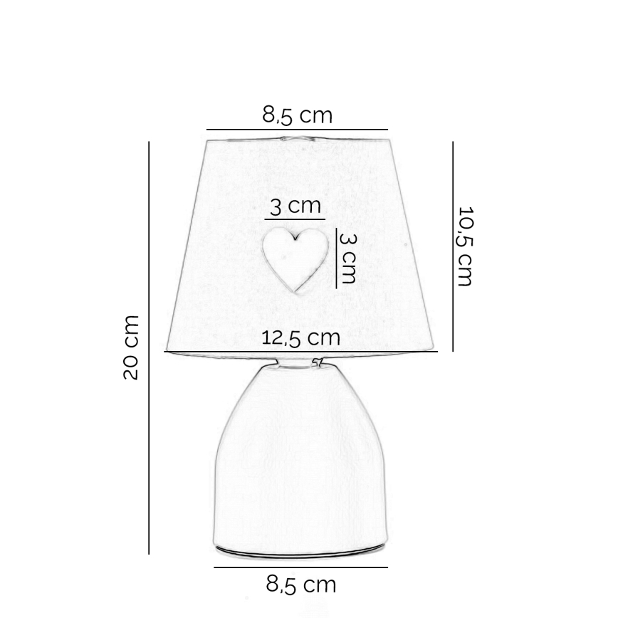 ONLI - Candeeiro infantil TITTA 1xE14/6W/230V 20 cm branco