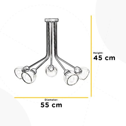ONLI - Candeeiro integrado DENVER 5xE14/6W/230V