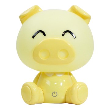ONLI - Candeeiro noturno infantil dimerizável PUPPIES LED/3W/230V 19 cm porquinho/amarelo