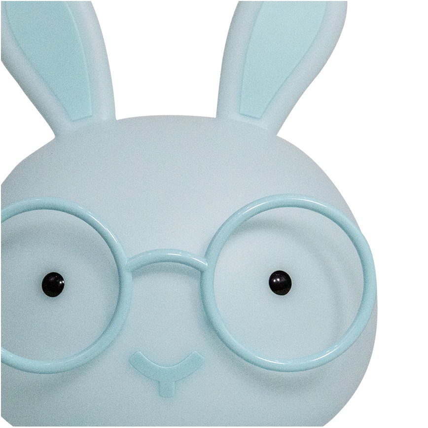 ONLI - Candeeiro noturno infantil regulável PUPPIES LED/3W/230V 22 cm coelhinho/azul