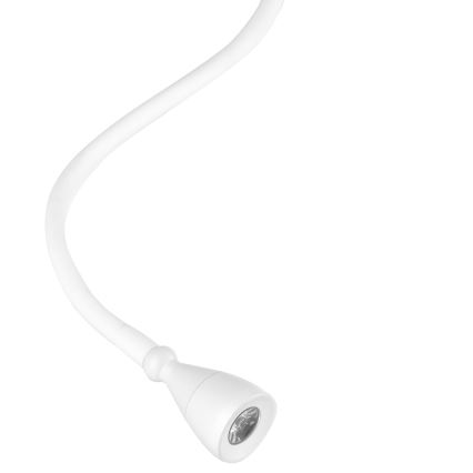 ONLI - Candeeiro pequeno flexível LED com prateleira e carregamento USB PLAK LED/1W/230V branco