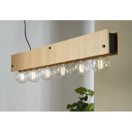 ONLI - Candeeiro suspenso ARGO 6xE27/22W/230V bege