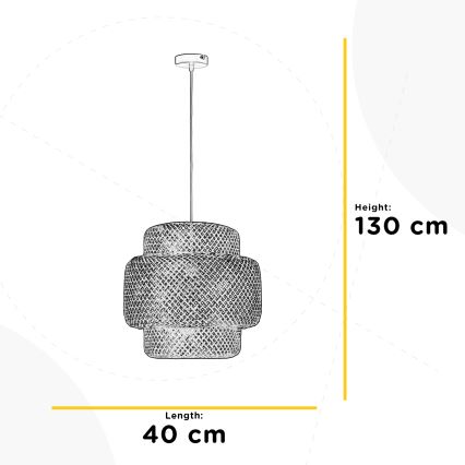 ONLI - Candeeiro suspenso BAMBOO 1xE27/22W/230V bambu