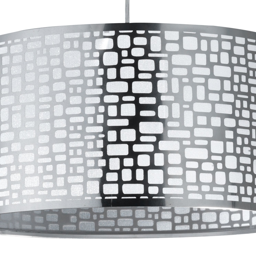 ONLI - Candeeiro suspenso BRUCE 1xE27/15W/230V diâmetro 45 cm cromado mate