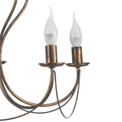 ONLI - Candeeiro suspenso CANDELA 5xE14/6W/230V bronze