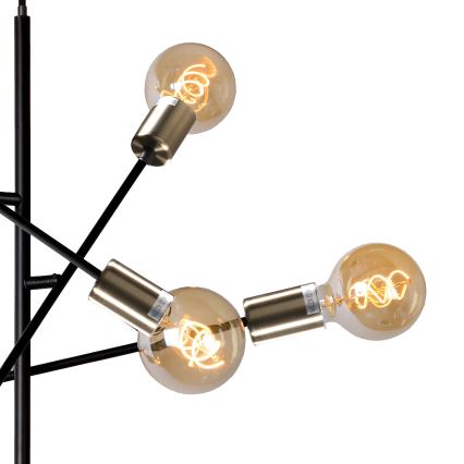 ONLI - Candeeiro suspenso CROSS 6xE27/22W/230V preto/latão