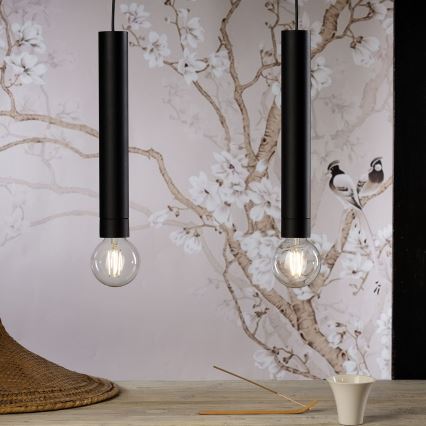 ONLI - Candeeiro suspenso DORA 1xE27/15W/230V preto