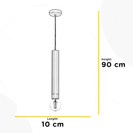 ONLI - Candeeiro suspenso DORA 1xE27/15W/230V preto