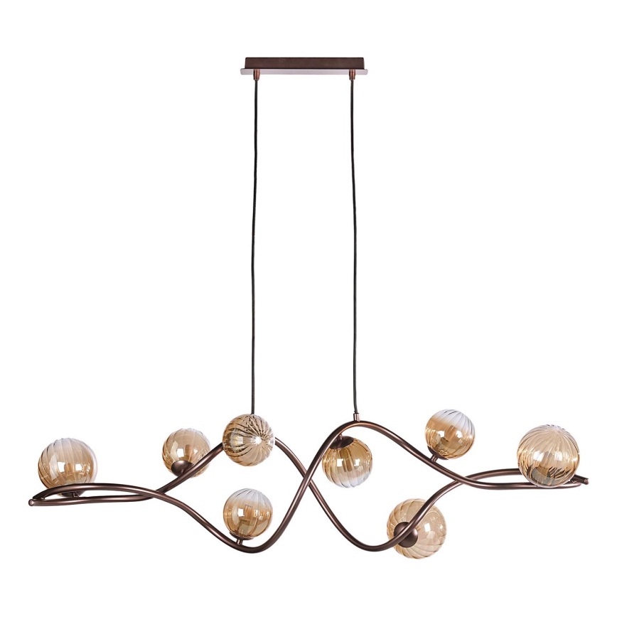 ONLI - Candeeiro suspenso FRIDA 8xG9/10W/230V cobre