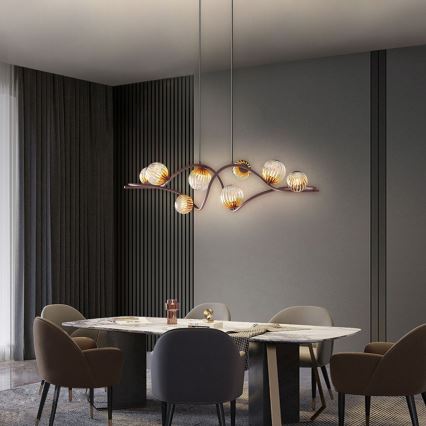 ONLI - Candeeiro suspenso FRIDA 8xG9/10W/230V cobre