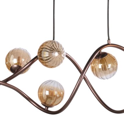 ONLI - Candeeiro suspenso FRIDA 8xG9/10W/230V cobre