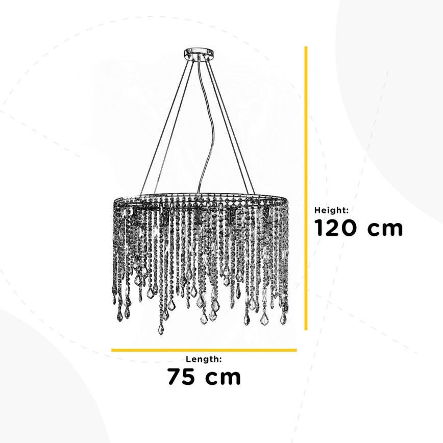 ONLI - Candeeiro suspenso LAILA 5xE14/10W/230V