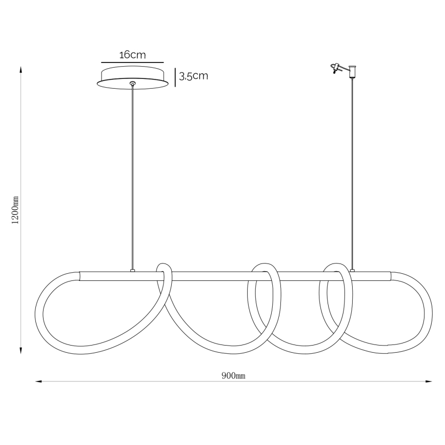 ONLI - Candeeiro suspenso LED AMANDA LED/40W/230V 4500K cromado mate