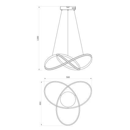 ONLI - Candeeiro suspenso LED DAFNE LED/30W/230W 4000K preto
