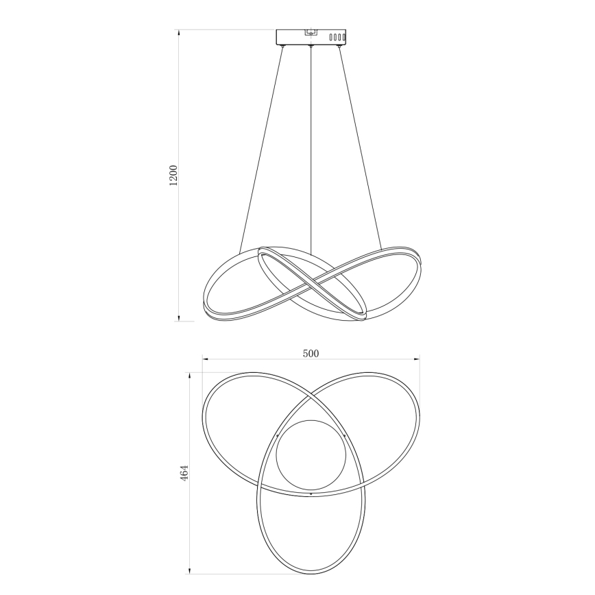 ONLI - Candeeiro suspenso LED DAFNE LED/30W/230W 4000K preto