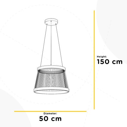 ONLI - Candeeiro suspenso LED MATE LED/40W/230V 4000K preto