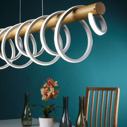 ONLI - Candeeiro suspenso LED NILO LED/70W/230V 4000K castanho/branco