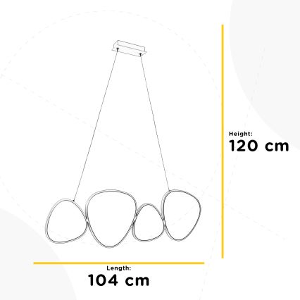 ONLI - Candeeiro suspenso LED ROMEO LED/48W/230V 4000K branco