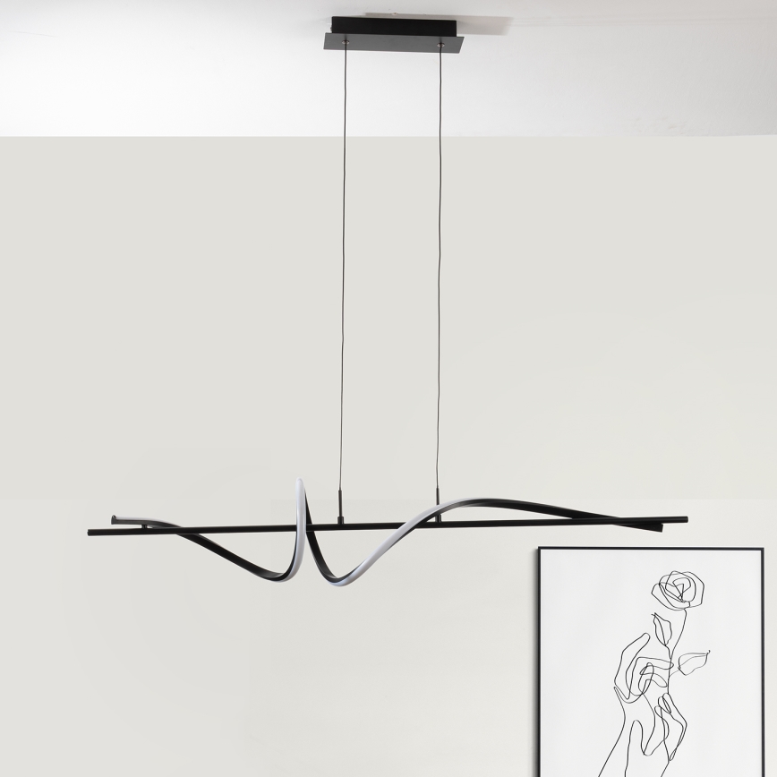 ONLI - Candeeiro suspenso LED TWIST LED/30W/230V 4000K preto